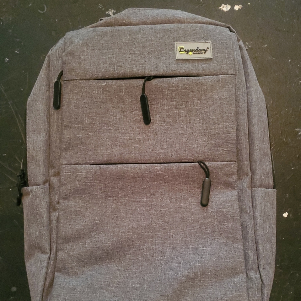 Legendary Gray Computer Backpack Bag Laptops, Ext… - image 1